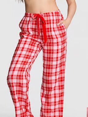 Victoria's Secret Red & White Plaid Lounge Pajama Pants